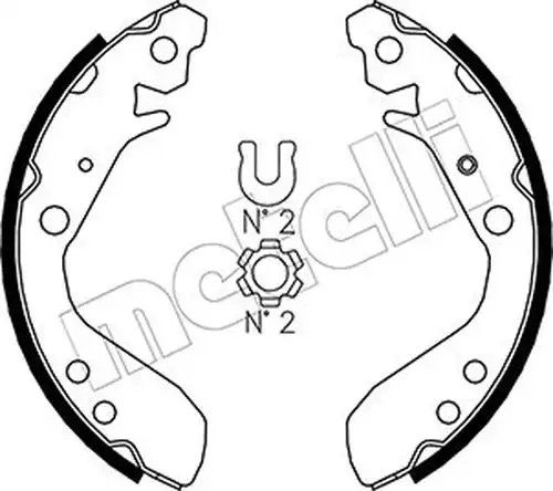 комплект спирачна челюст METELLI 53-0158