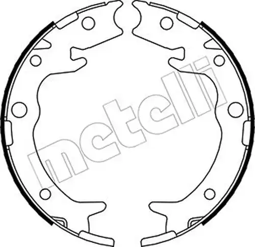 комплект спирачна челюст, ръчна спирачка METELLI 53-0159