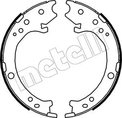 комплект спирачна челюст, ръчна спирачка METELLI 53-0161