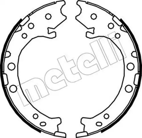 комплект спирачна челюст, ръчна спирачка METELLI 53-0162