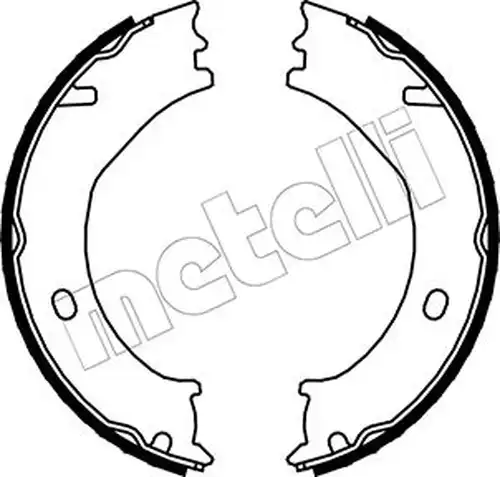 комплект спирачна челюст, ръчна спирачка METELLI 53-0163