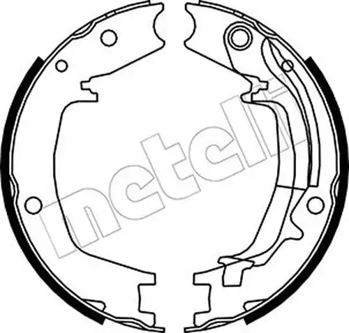 комплект спирачна челюст, ръчна спирачка METELLI 53-0179Y