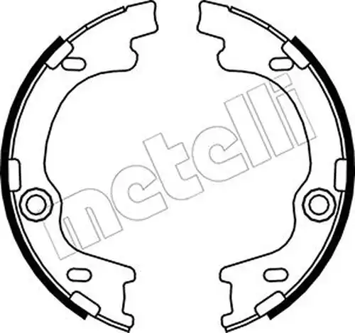 комплект спирачна челюст, ръчна спирачка METELLI 53-0185