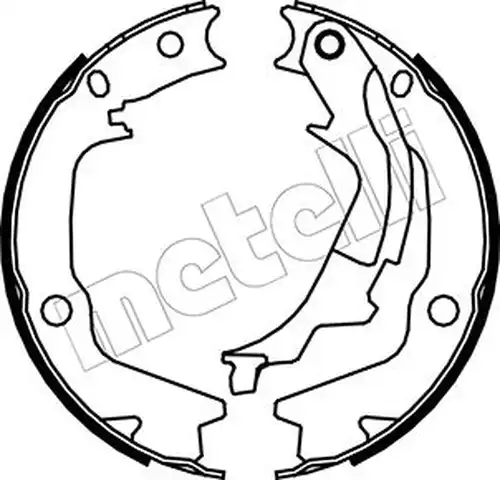 комплект спирачна челюст, ръчна спирачка METELLI 53-0186