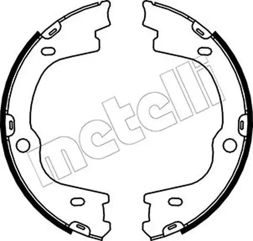 комплект спирачна челюст, ръчна спирачка METELLI 53-0188