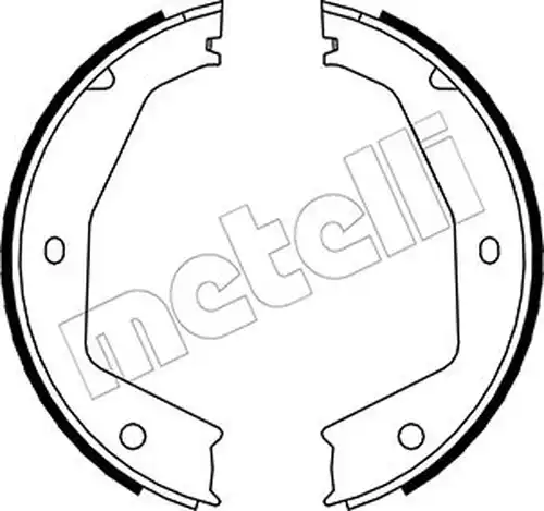 комплект спирачна челюст, ръчна спирачка METELLI 53-0197