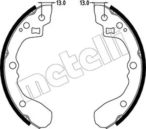 комплект спирачна челюст METELLI 53-0220