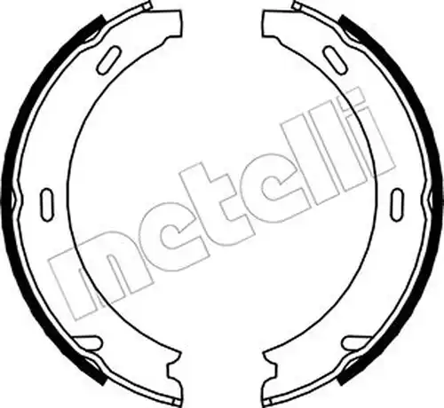 комплект спирачна челюст, ръчна спирачка METELLI 53-0233