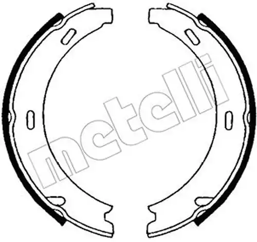 комплект спирачна челюст, ръчна спирачка METELLI 53-0234