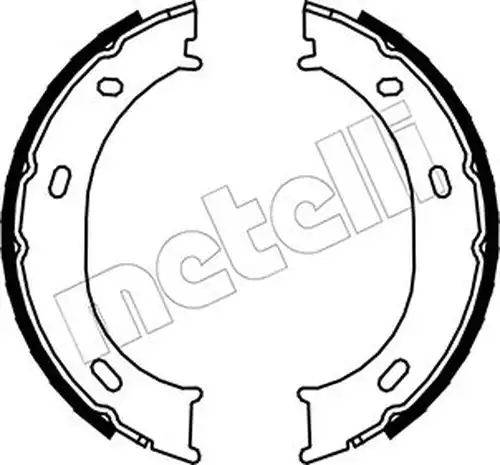 комплект спирачна челюст, ръчна спирачка METELLI 53-0239