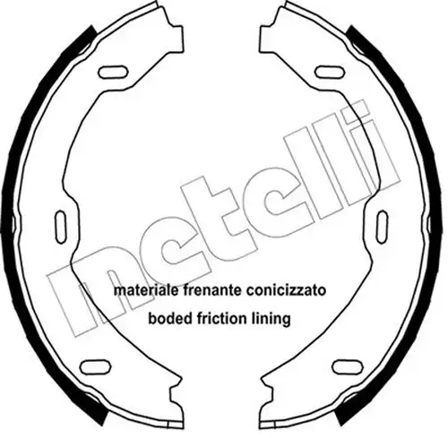 комплект спирачна челюст, ръчна спирачка METELLI 53-0241