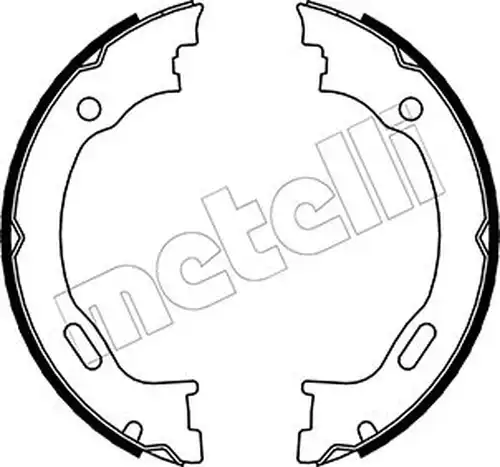 комплект спирачна челюст, ръчна спирачка METELLI 53-0242