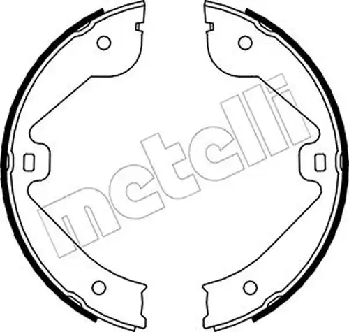 комплект спирачна челюст, ръчна спирачка METELLI 53-0244