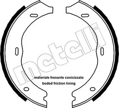 комплект спирачна челюст, ръчна спирачка METELLI 53-0248