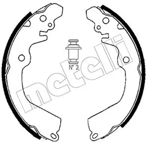 комплект спирачна челюст METELLI 53-0257