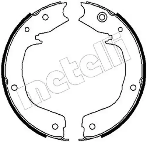 комплект спирачна челюст, ръчна спирачка METELLI 53-0267