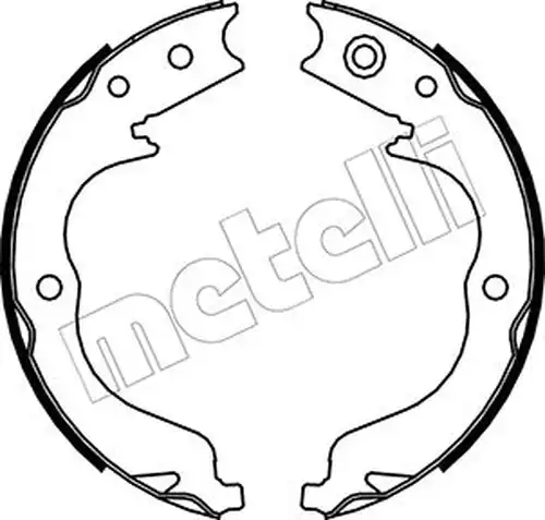 комплект спирачна челюст, ръчна спирачка METELLI 53-0268