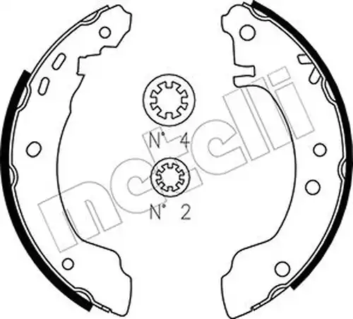 комплект спирачна челюст METELLI 53-0283