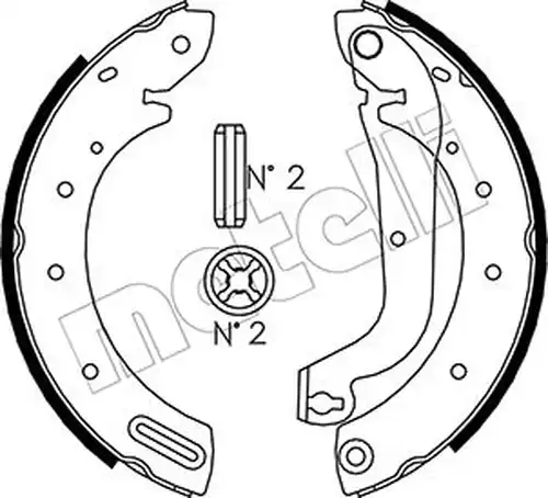 комплект спирачна челюст METELLI 53-0287