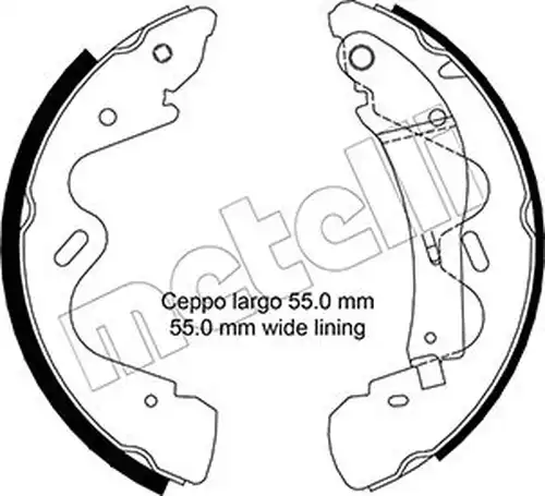 комплект спирачна челюст METELLI 53-0291