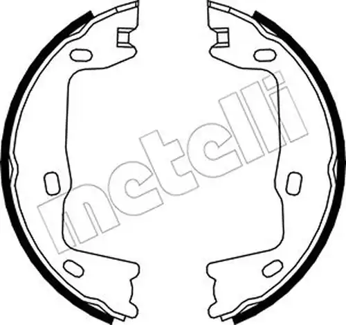 комплект спирачна челюст, ръчна спирачка METELLI 53-0302