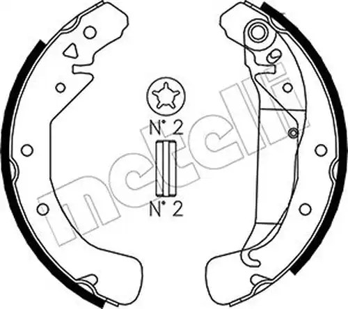 комплект спирачна челюст METELLI 53-0311