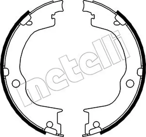 комплект спирачна челюст, ръчна спирачка METELLI 53-0317