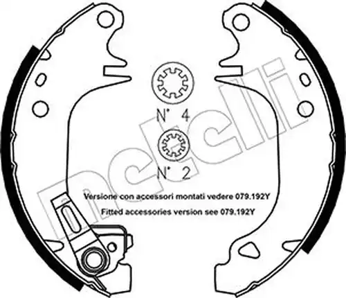 комплект спирачна челюст METELLI 53-0320Y