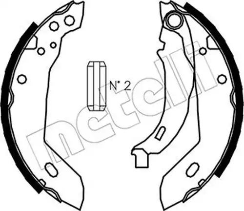 комплект спирачна челюст METELLI 53-0322