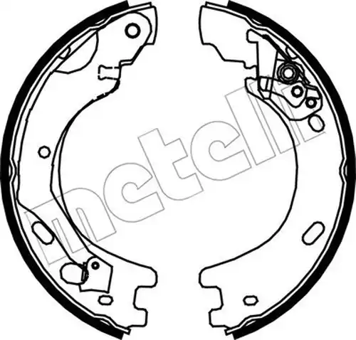 комплект спирачна челюст, ръчна спирачка METELLI 53-0375