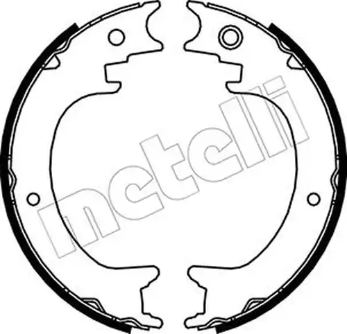 комплект спирачна челюст, ръчна спирачка METELLI 53-0389