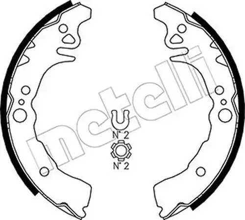 комплект спирачна челюст METELLI 53-0435