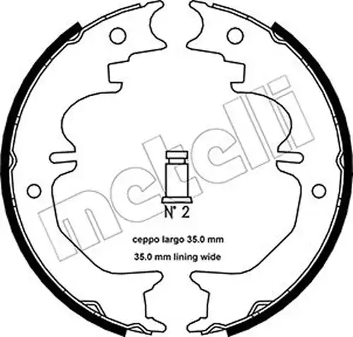 комплект спирачна челюст, ръчна спирачка METELLI 53-0441