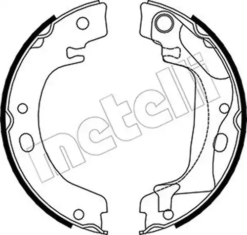 комплект спирачна челюст, ръчна спирачка METELLI 53-0446