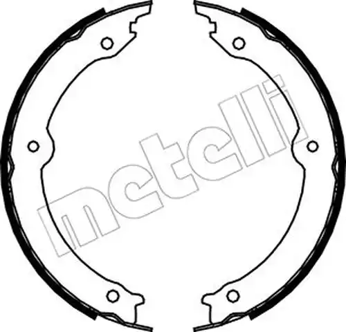 комплект спирачна челюст, ръчна спирачка METELLI 53-0451