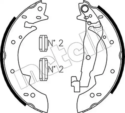 комплект спирачна челюст METELLI 53-0475