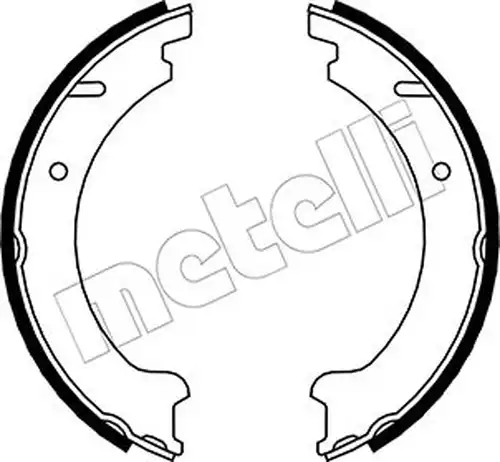 комплект спирачна челюст, ръчна спирачка METELLI 53-0478