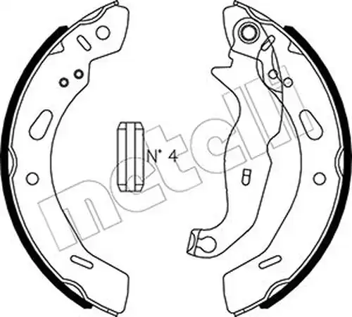 комплект спирачна челюст METELLI 53-0490