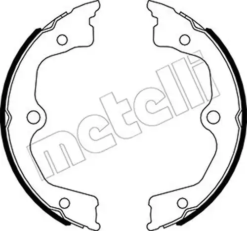 комплект спирачна челюст, ръчна спирачка METELLI 53-0495