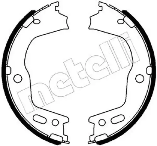 комплект спирачна челюст, ръчна спирачка METELLI 53-0497