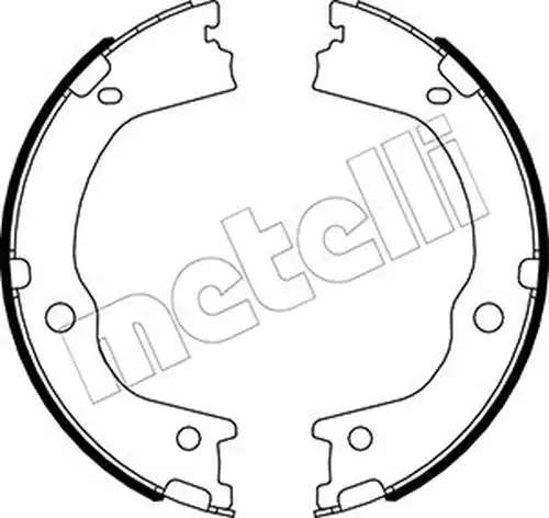 комплект спирачна челюст, ръчна спирачка METELLI 53-0498