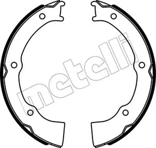 комплект спирачна челюст, ръчна спирачка METELLI 53-0500