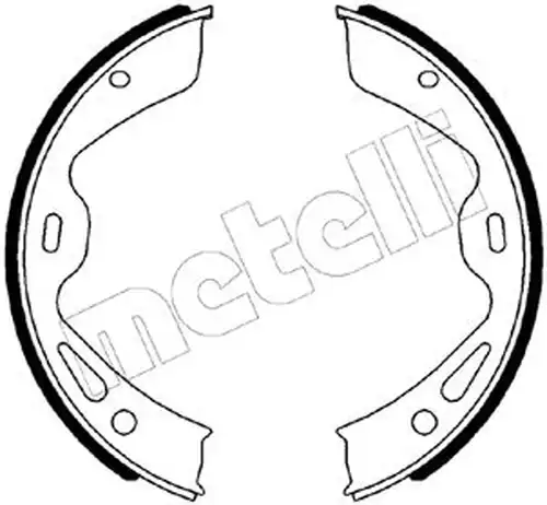 комплект спирачна челюст, ръчна спирачка METELLI 53-0511