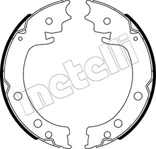 комплект спирачна челюст, ръчна спирачка METELLI 53-0519