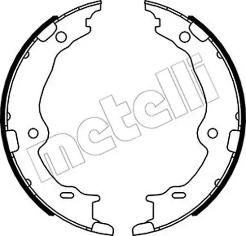 комплект спирачна челюст, ръчна спирачка METELLI 53-0522