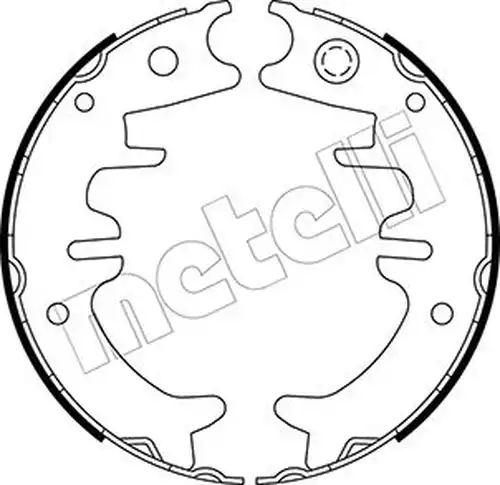 комплект спирачна челюст, ръчна спирачка METELLI 53-0525