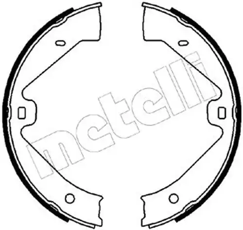 комплект спирачна челюст, ръчна спирачка METELLI 53-0528