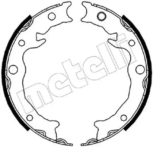 комплект спирачна челюст, ръчна спирачка METELLI 53-0538