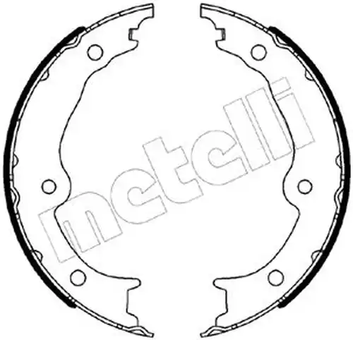 комплект спирачна челюст, ръчна спирачка METELLI 53-0541