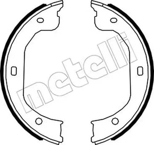 комплект спирачна челюст, ръчна спирачка METELLI 53-0587